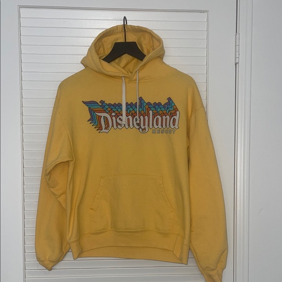 Disney Other - Disneyland Yellow Hooded Sweatshirt EUC